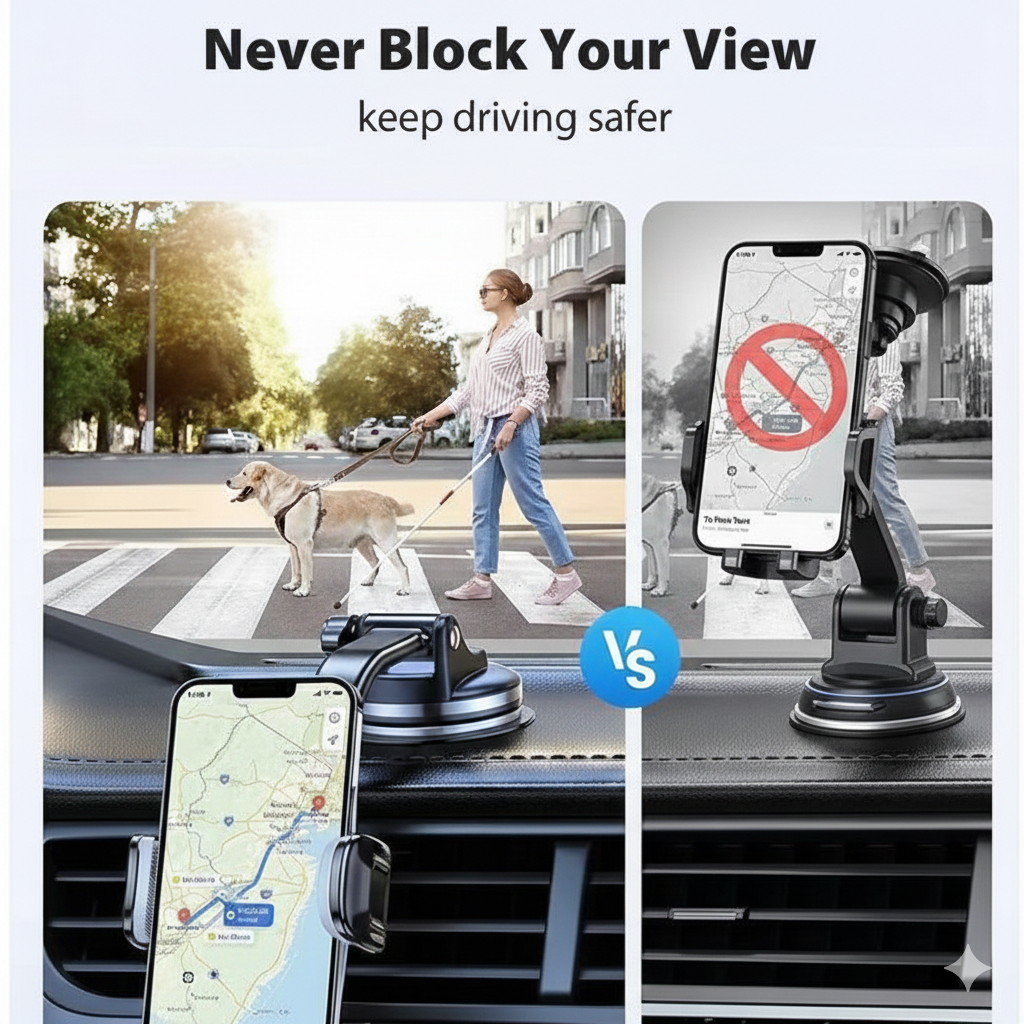 Anti-Shake Phone Mount with Built-in Gimbal Function – Multi-Purpose Filming Tool